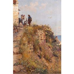 Frederick William Jackson (Staithes Group 1859-1918): Fisher Folk on the Cliff above Lady ...
