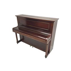Challen - mahogany cased upright piano, circa 1920, and stool