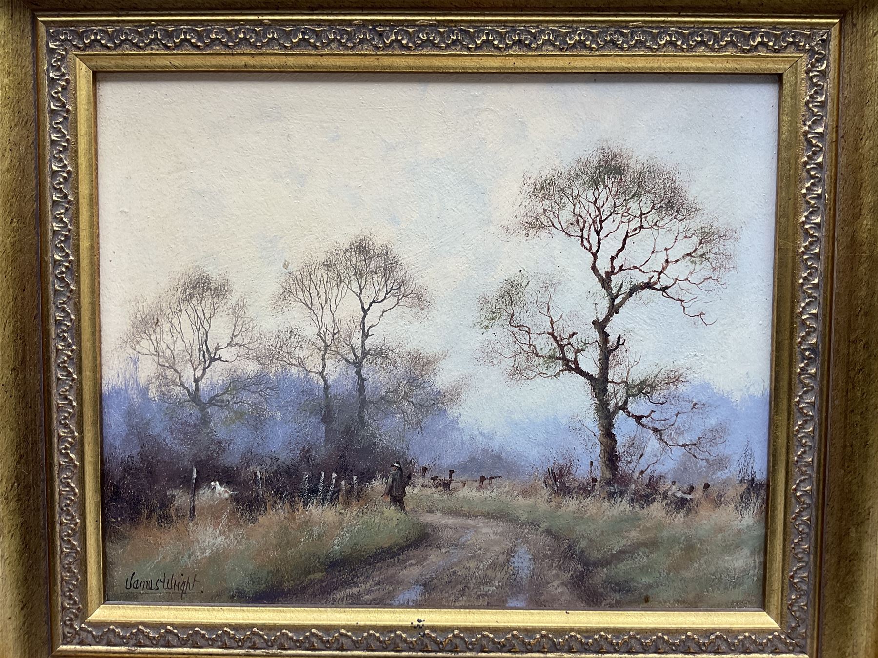 James Wright (British 1935-): Countryside Scenes, pair oils on board signed 19cm x 24cm (2)