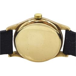 Rolex Precision gentleman's 9ct gold manual wind wristwatch, Ref. 12325, silvered dial with Arabic numerals and subsidiary seconds dial, back case No. 183510, case by Dennison hallmarked Birmingham 1948