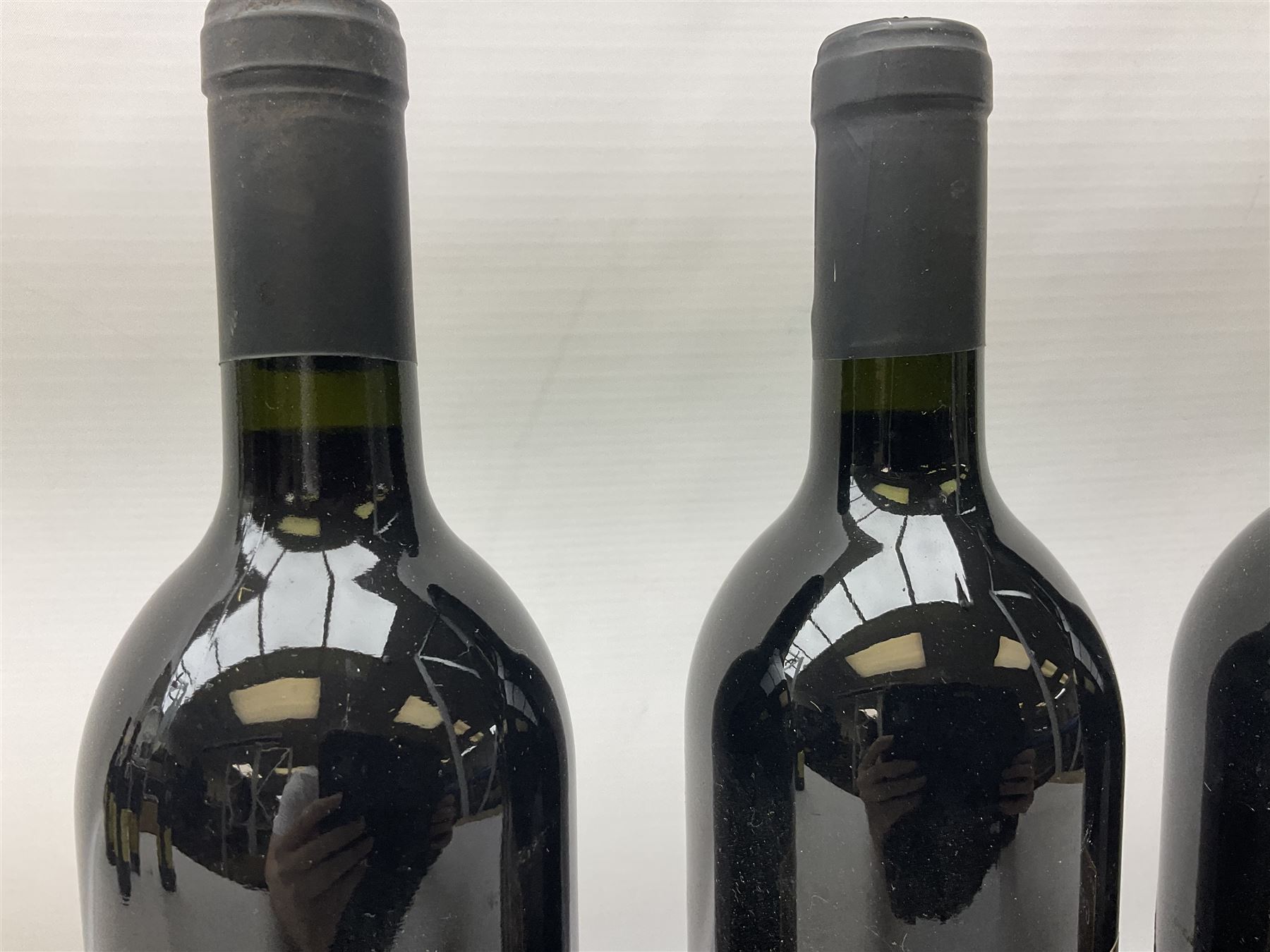 Mixed red wines comprising Tyrrell's Vintage 1992 Long Flat Red, 750ml, 12.5% vol, four bottles, Goundrey Mount Barker 1992 Cabernet Merlot, 750ml, 12% vol, four bottles, and four Tyrrell's Old Winery pinot noir, 13% vol (12)