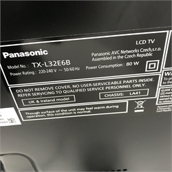 Panasonic TX-L32E6B (32”) television and remote control