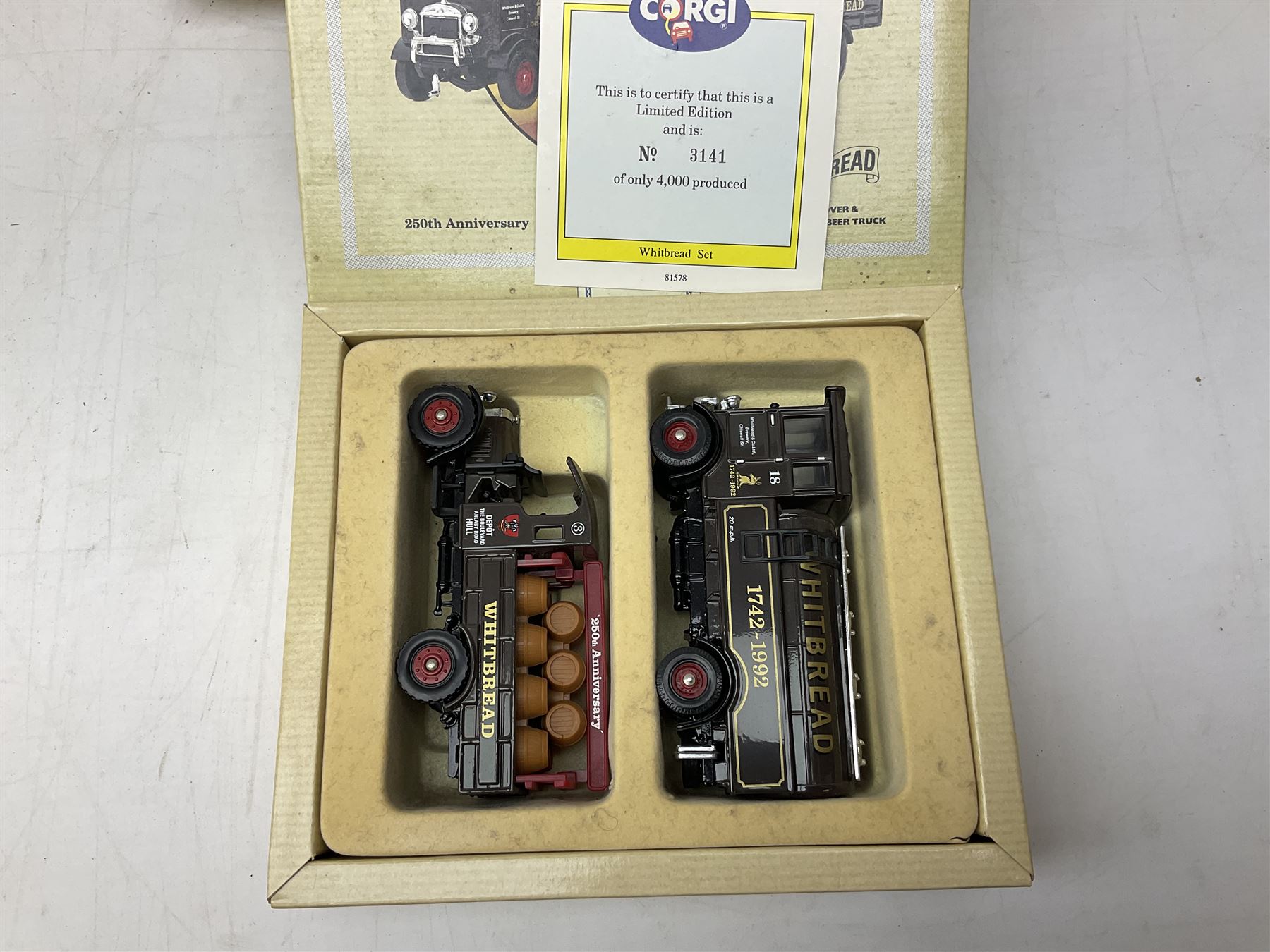 Nineteen boxed Corgi die-cast models sets, to include 50th Anniversary Battle of Britain, The Ruddles, The Bass, Ford- the general utility car, 150th Anniversary Penny Post, White Bread, Charrington etc