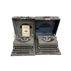 Two Imperial portable typewriters comprising 'The Good Companion' and Model T, both with carry cases (2)