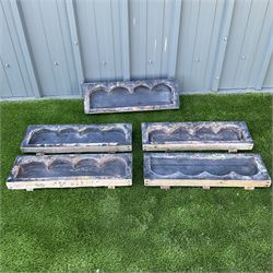 Set of five, path edging molds - THIS LOT IS TO BE COLLECTED BY APPOINTMENT FROM DUGGLEBY STORAGE, GREAT HILL, EASTFIELD, SCARBOROUGH, YO11 3TX