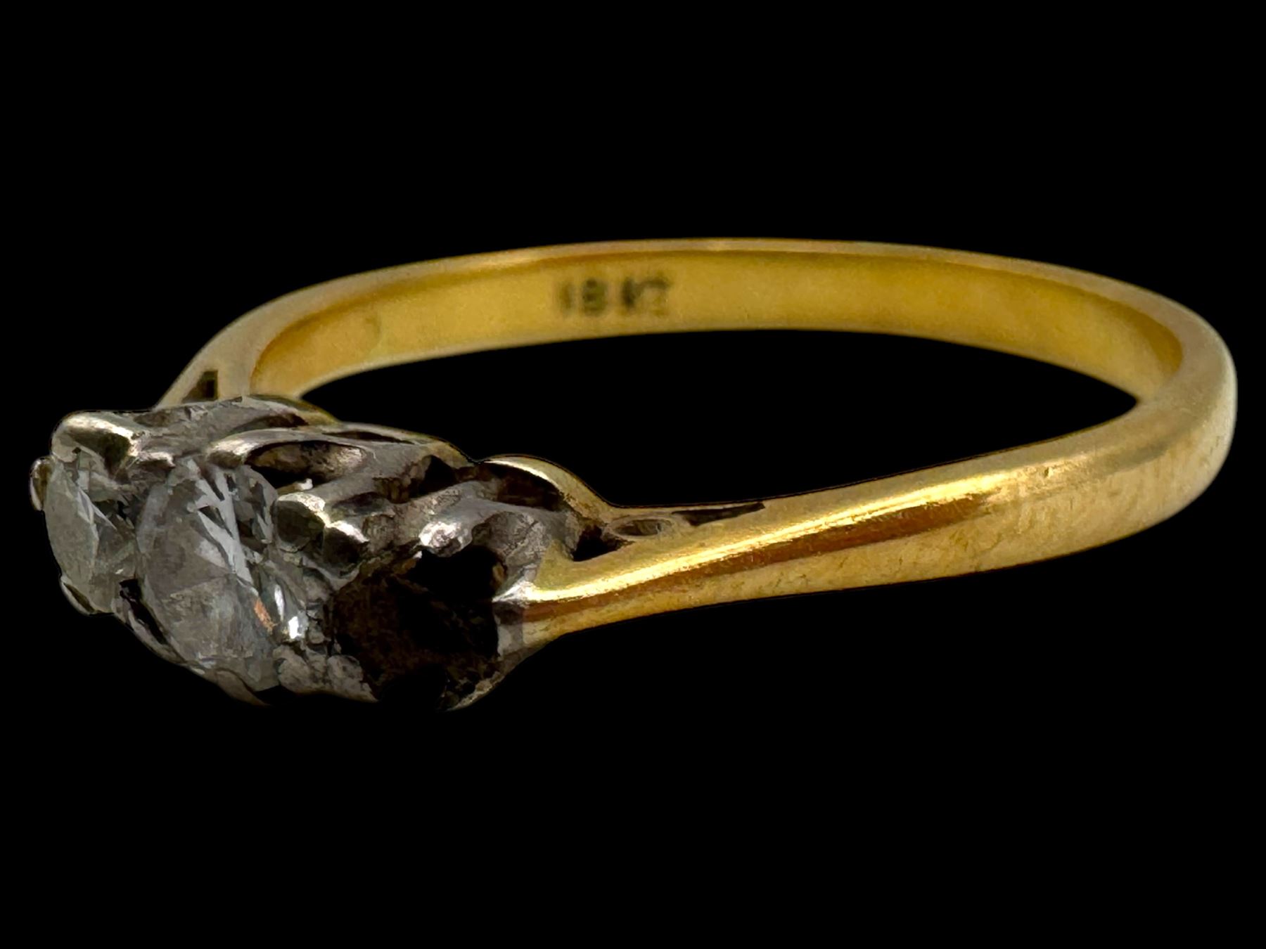 Two 18ct gold stone set rings