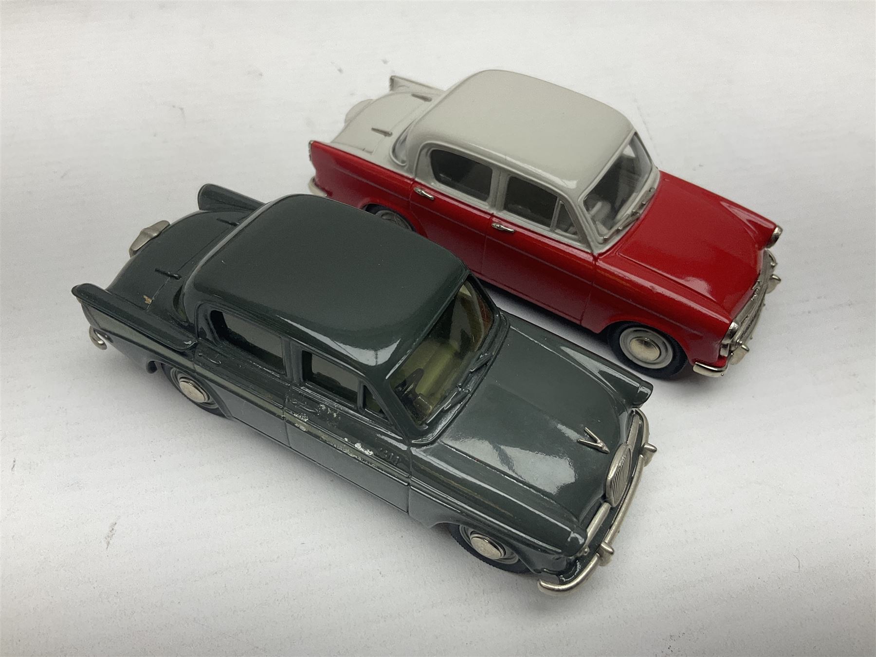 Eight Lansdowne Models 1:43 scale models - 1963 Singer Gazelle, 1958 Hillman Jubilee Minx, 1956 Austin A90, 1952 Singer SM 1500, 1957 Hillman Minx Series 1 Estate, 1958 Austin A105, 1936 Riley Adelphi; and 1968 Vauxhall Victor FD Estate; all unboxed (8)