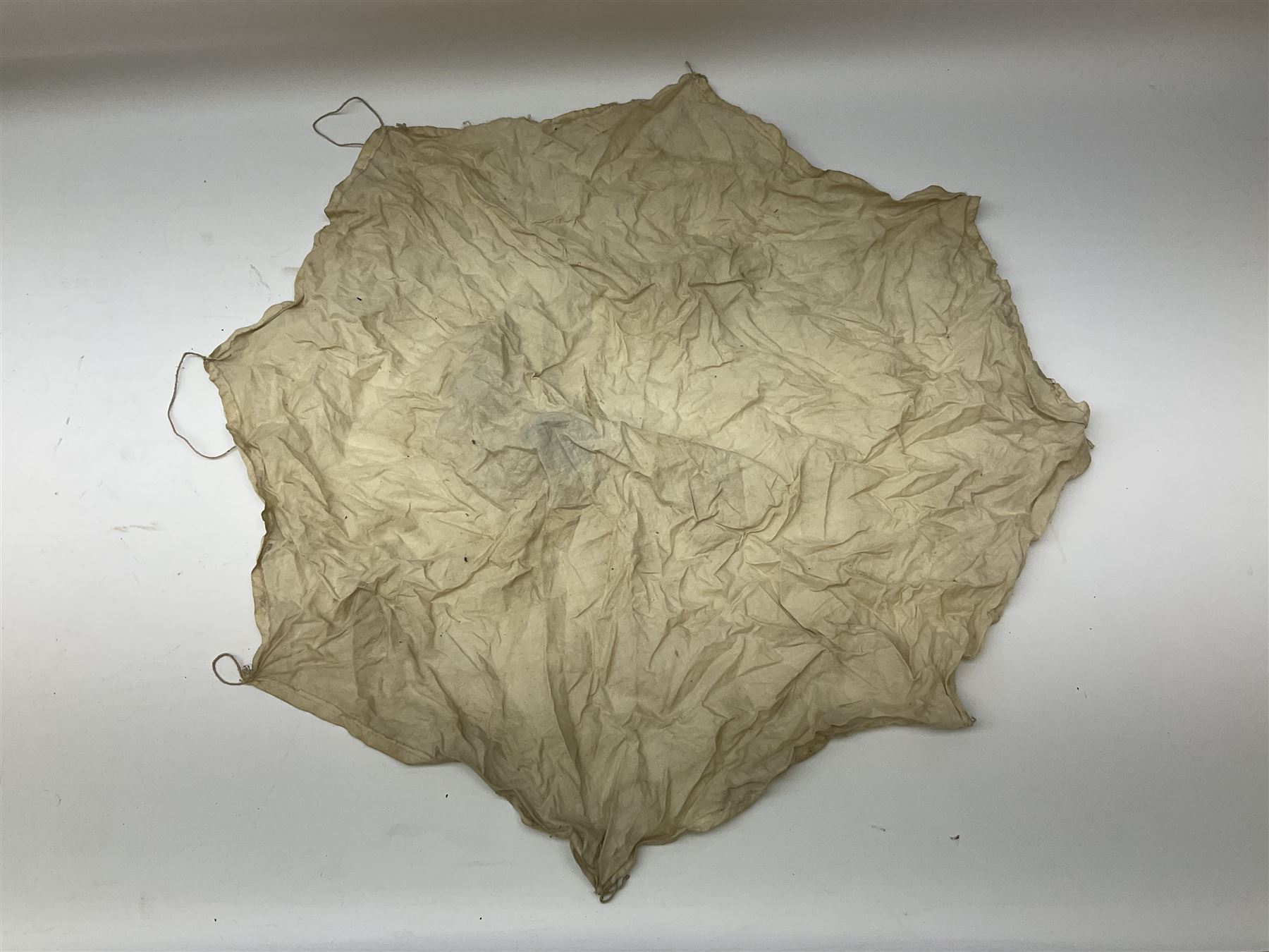 Two inert WW2 parachute flare casings, one with parachute and dated 5/43 L24cm (3)