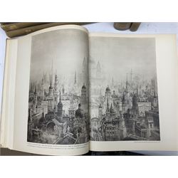 Belcher & Macartney: 'Later Renaissance Architecture in England', london Batsford, in six parts of loose folio form including plates and photographs, Twelve volumes of The Wren Society architectural books, and other architectural books and folios  