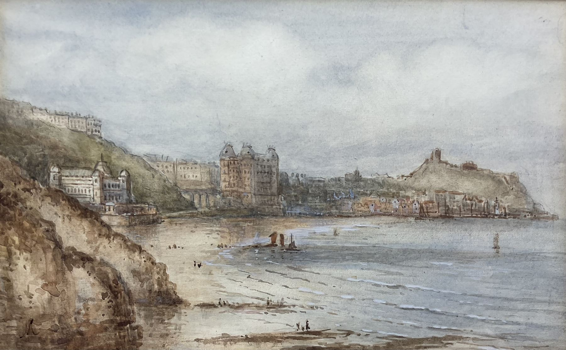 Paul Marny (French/British 1829-1914): Scarborough South Bay, watercolour signed with initial 21cm x 33cm 
Provenance: private West Yorkshire collection, purchased David Duggleby Ltd 3rd June 2017 Lot 16