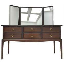 Stag Minstrel - triple mirror back dressing table, fitted with six drawers