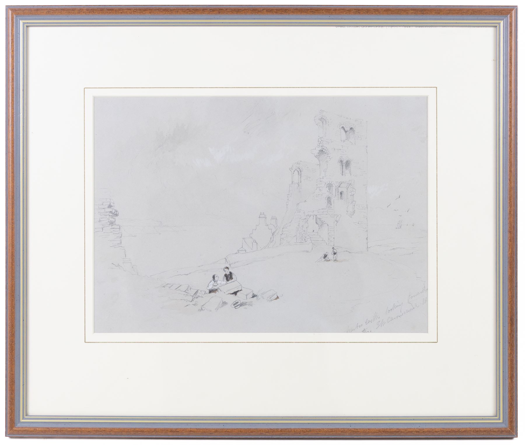 John Wilson Carmichael (British 1800-1868): 'Scarborough from the North West' and 'Scarborough Castle looking towards the North', pair of pencil sketches signed titled and dated 1835?, 24cm x 34cm (2)