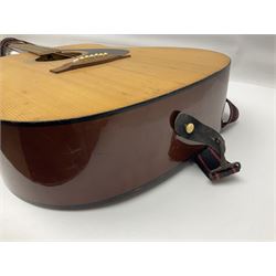 German Hoyer twelve-string acoustic guitar with metallic paper label L106cm; and Indonesian Yamaha F-310 acoustic guitar (2)