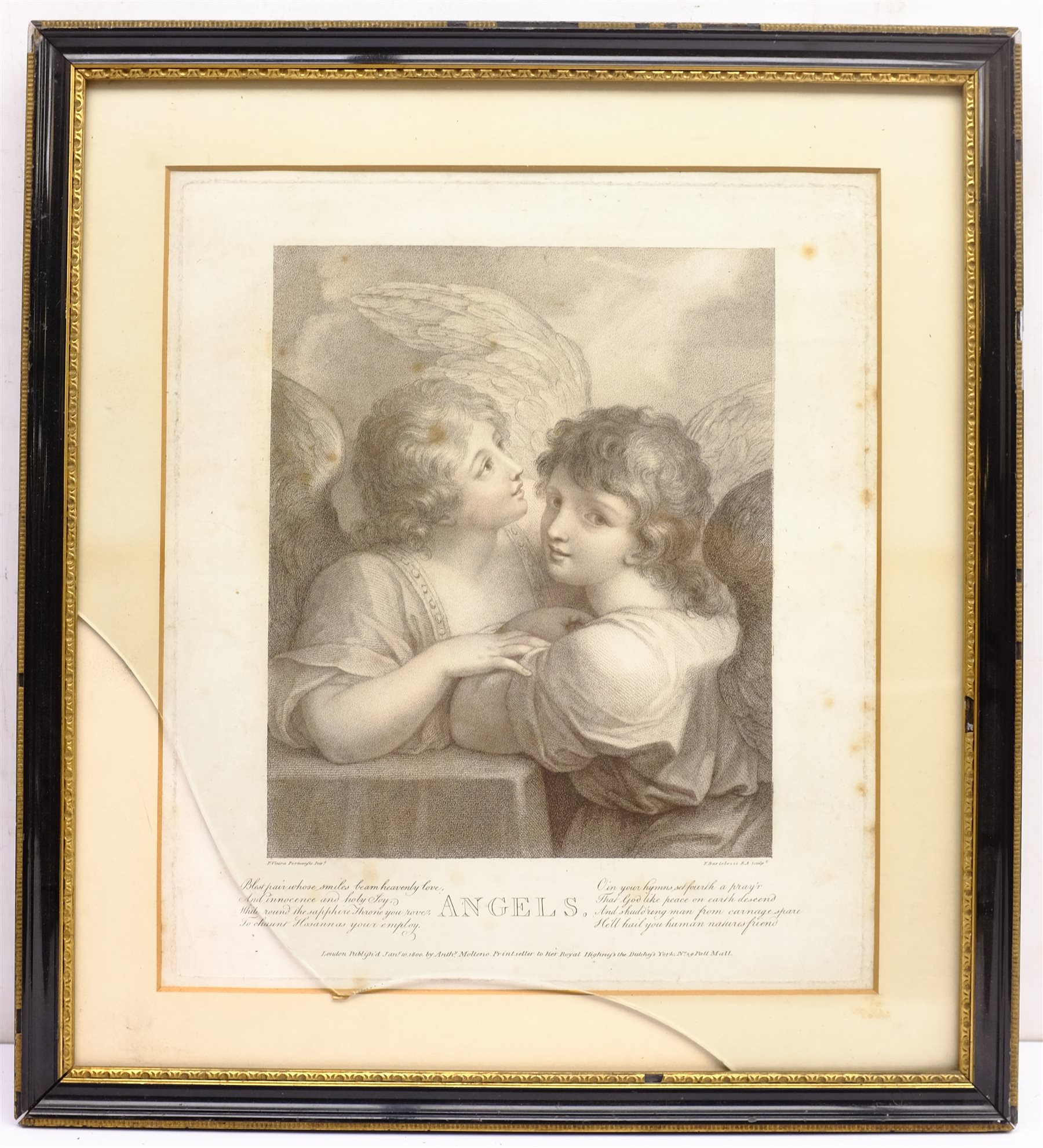 After Thomas Gainsborough (British 1727-1788): Portrait of Mrs Watson, engraving, together with four further 19th century portrait engravings, a Pears print and a further print, max 56cm x 48cm (7)