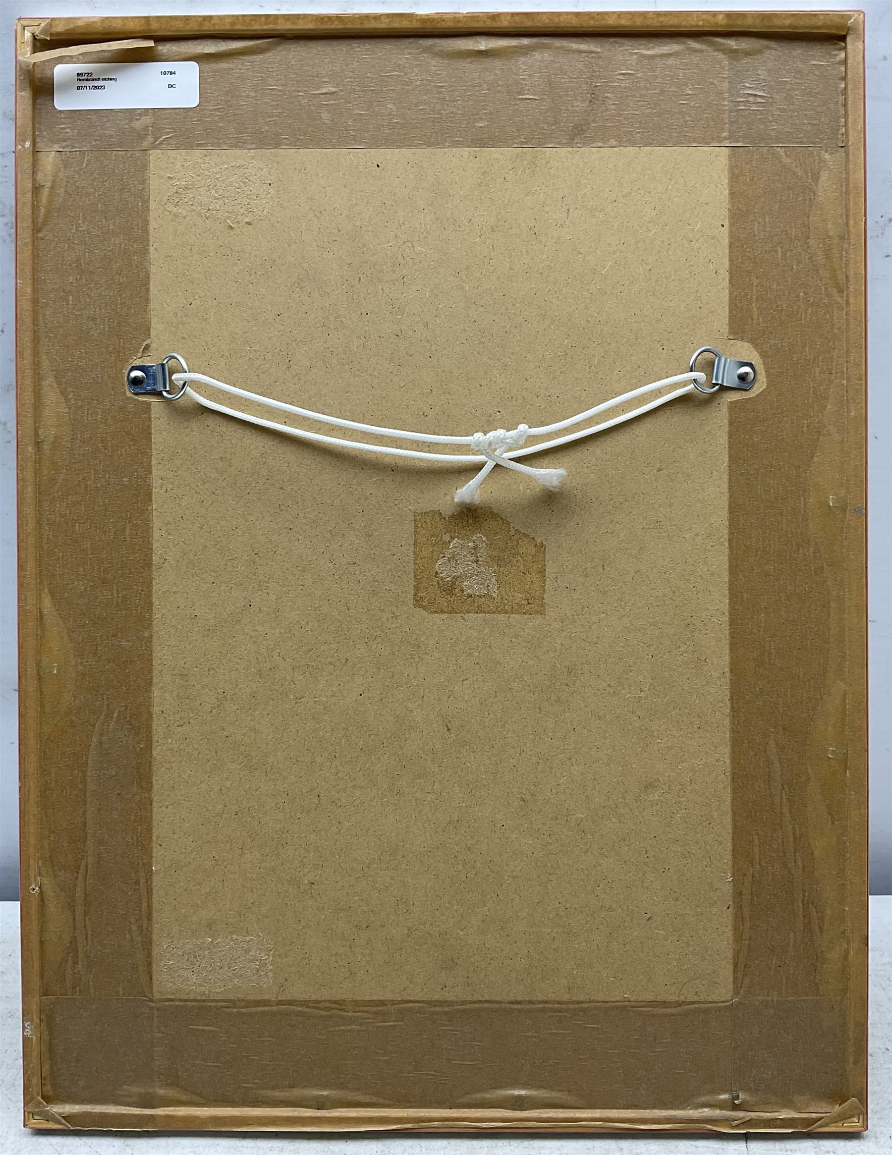 After Rembrandt (Dutch 1606-1669): 'Adam and Eve', 20th century etching 16cm x 12cm 