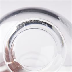 Lalique glass ' Deux Fleurs' scent bottle inscribed 'Lalique, France' H17cm