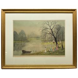 Helen Layfield Bradley (British 1900-1979): 'April', limited edition colour print signed in pencil 38cm x 56cm