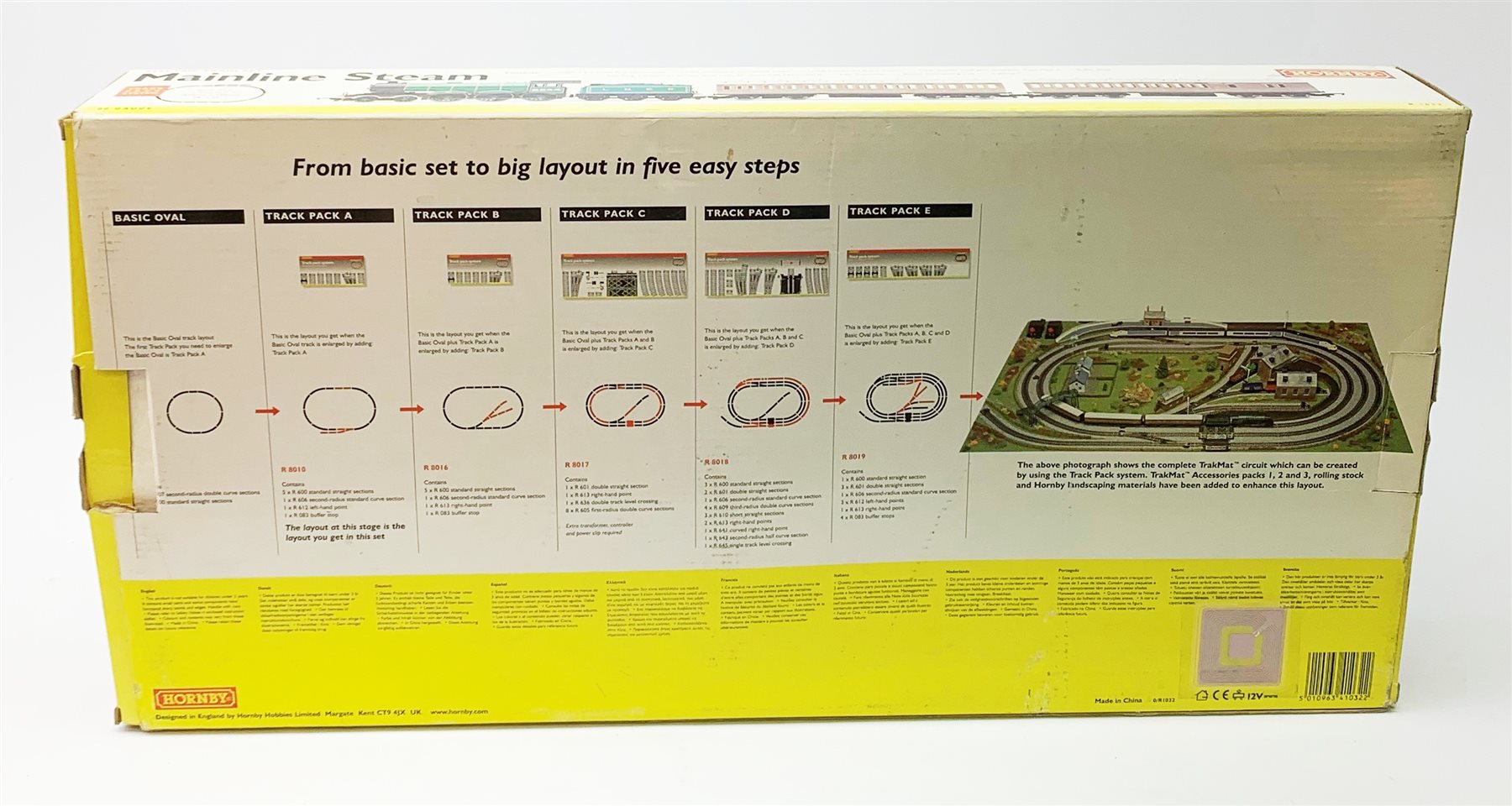 Hornby '00' gauge - Mainline Steam set with Class B12 4-6-0 tender locomotive No.8544 and two coaches, boxed