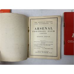 Arsenal F.C. - eighteen Official Handbooks for 1947/48, 1949/50, complete run 1951/52 - 1963/64, 1969/70 & 1973/74 (18)