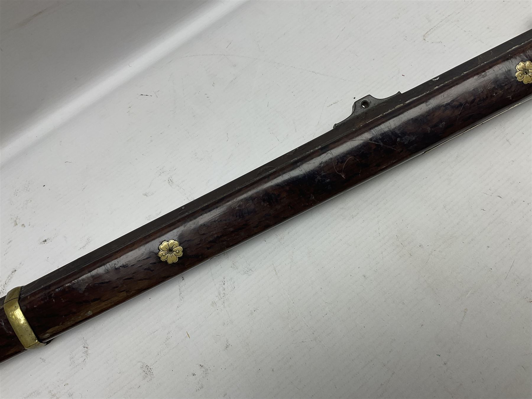 Japanese matchlock musket approximately .45 cal., Edo period (1603-1868), the 66cm(26