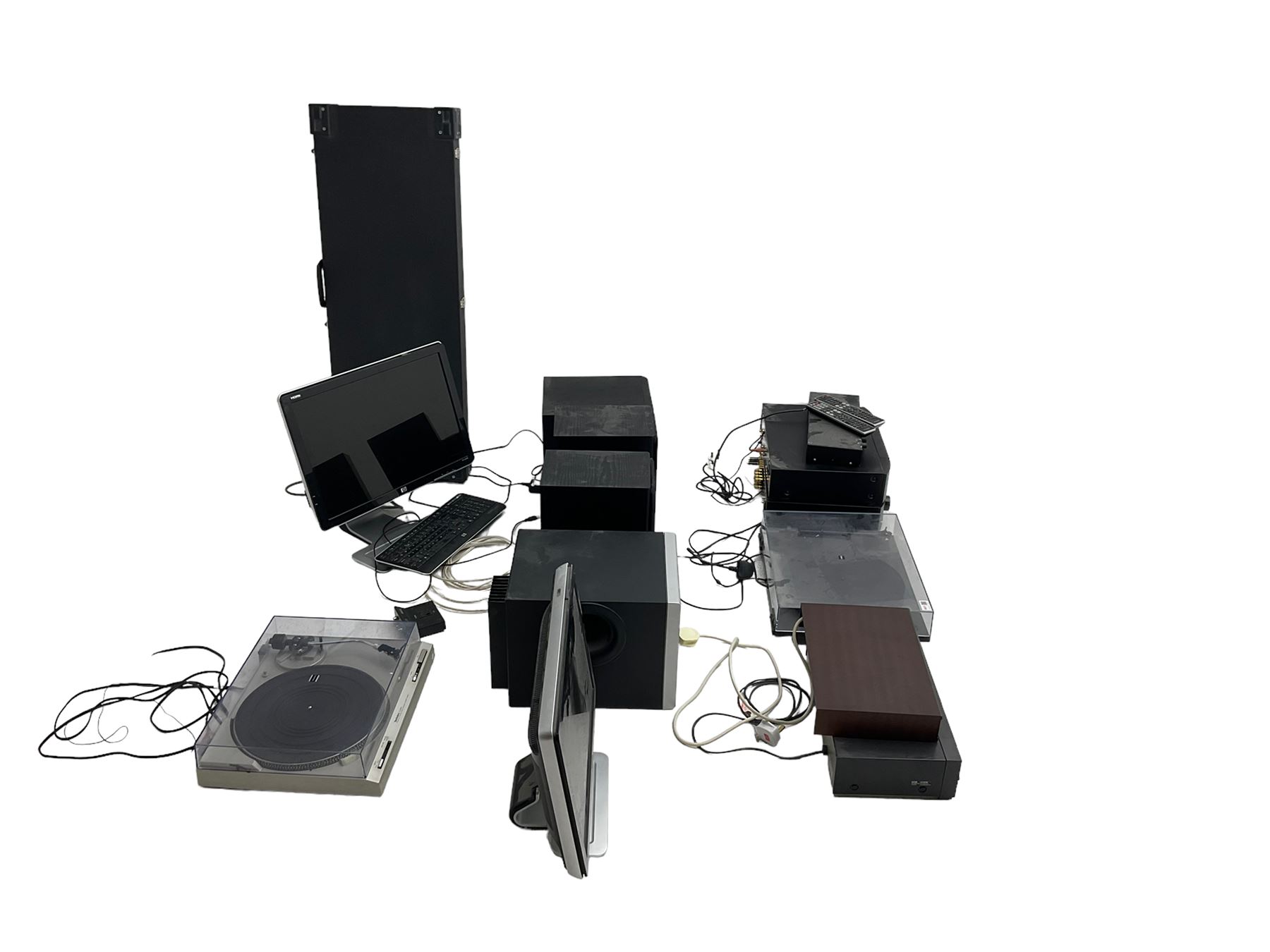 Electrical equipment - Torque reverb unit, Marrantz CD6004 CD player, Marrantz PM6004 integrated amplifier, Rega RP1 turntable, Technics SL-B202, QED A230 stereo amplifier, Sony cassette deck TC-FX320, Monitor Audio Bronze BX2 speakers, YAMAHA NS-WSW40 subwoofer, Logitech Z-2300, etc