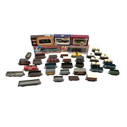 '00' gauge - thirty-eight goods wagons by Hornby, Lima, Dapol, Bachmann, Tri-ang and Wrenn including open wagons, tank wagons, beer wagon, brake vans, cement wagon, coal wagons etc; five boxed (38)