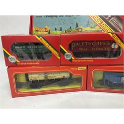 Hornby/Tri-Ang ‘00’ gauge - fifteen goods wagons to include freightliners with containers, ore wagons, closed vans etc; together with R404 Operating ore wagon set; all boxed (16) 