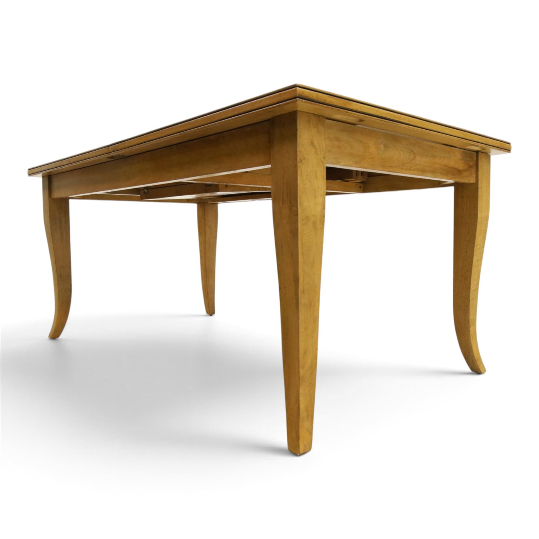 Barker & Stonehouse - 'Flagstone' extending dining table, with inlaid stone and mangowood, with integrated stowed leaf extending to 234cm, raised on square tapered supports