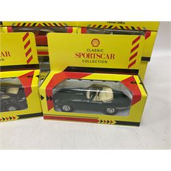 Shell/Maisto - twenty five 1:43 scale die cast cars comprising eighteen Shell and seven Maisto ‘Supercar Collection’ models with further 1:24 scale Maisto McLaren F1 model; all boxed (26) 