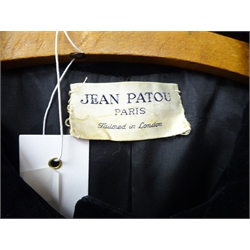  Jean Patou full-length black velvet coat with Persian lamb embellishments   