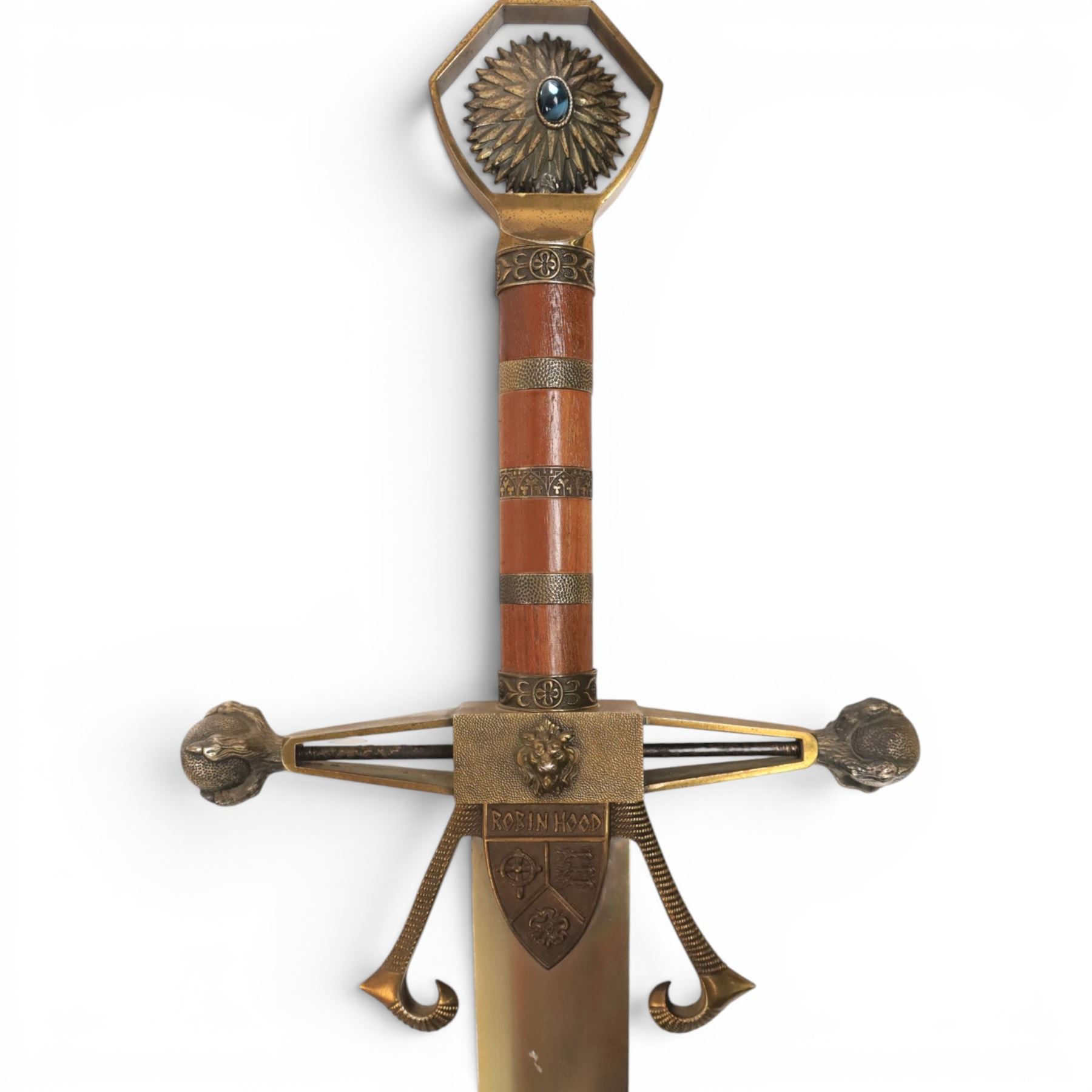Two Robin Hood sword replicates, with jewel set handle, overall L117cm