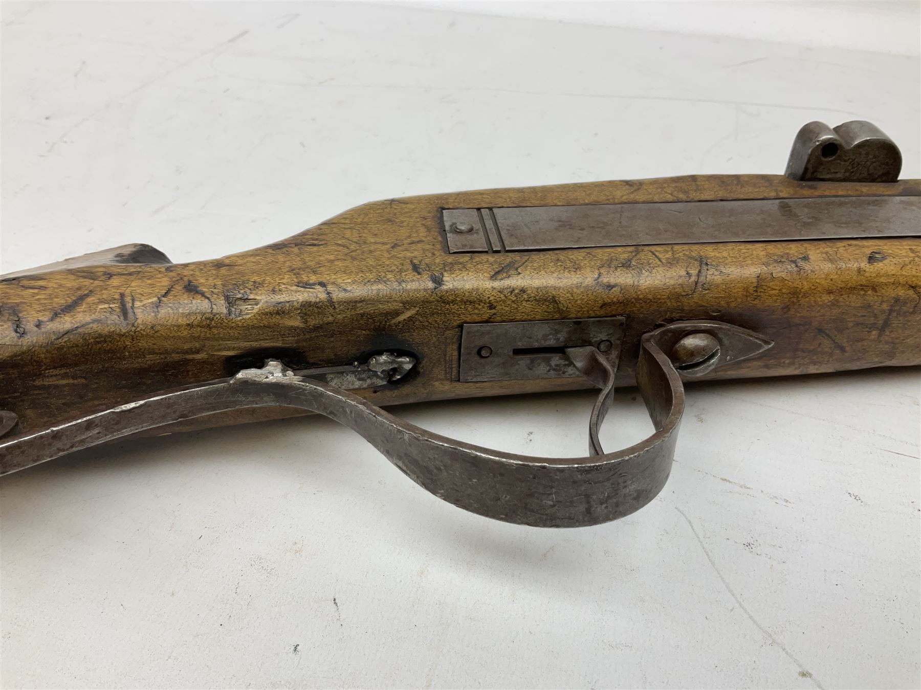 SHOTGUN CERTIFICATE REQUIRED - Modern 20-bore matchlock muzzle loading Civil War type musket, with 92.5cm(36