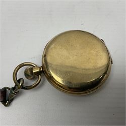Novelty camera shaped compact and cigarette holder, gold plated full hunting cased pocket watch and silver plated golfing desk stand