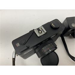 Three Rollei cameras, to include a Rollei 35 LED camera, with Triotar 3.5/40 lens and two Rollei XF 35 cameras, each with Sonnar 2.3/40 lenses