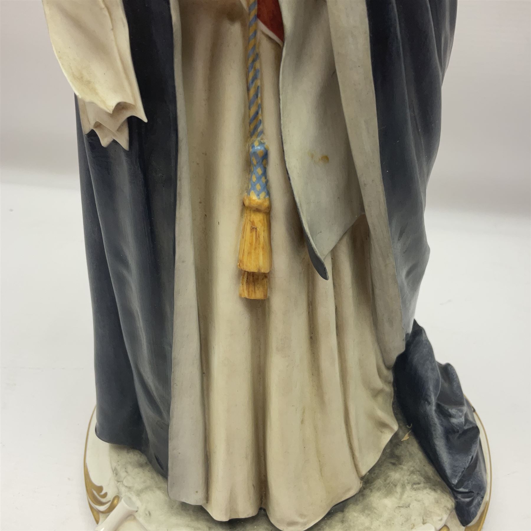 Capodimonte figure, modelled as HRH Queen Elizabeth II, with impressed mark to base, H38cm