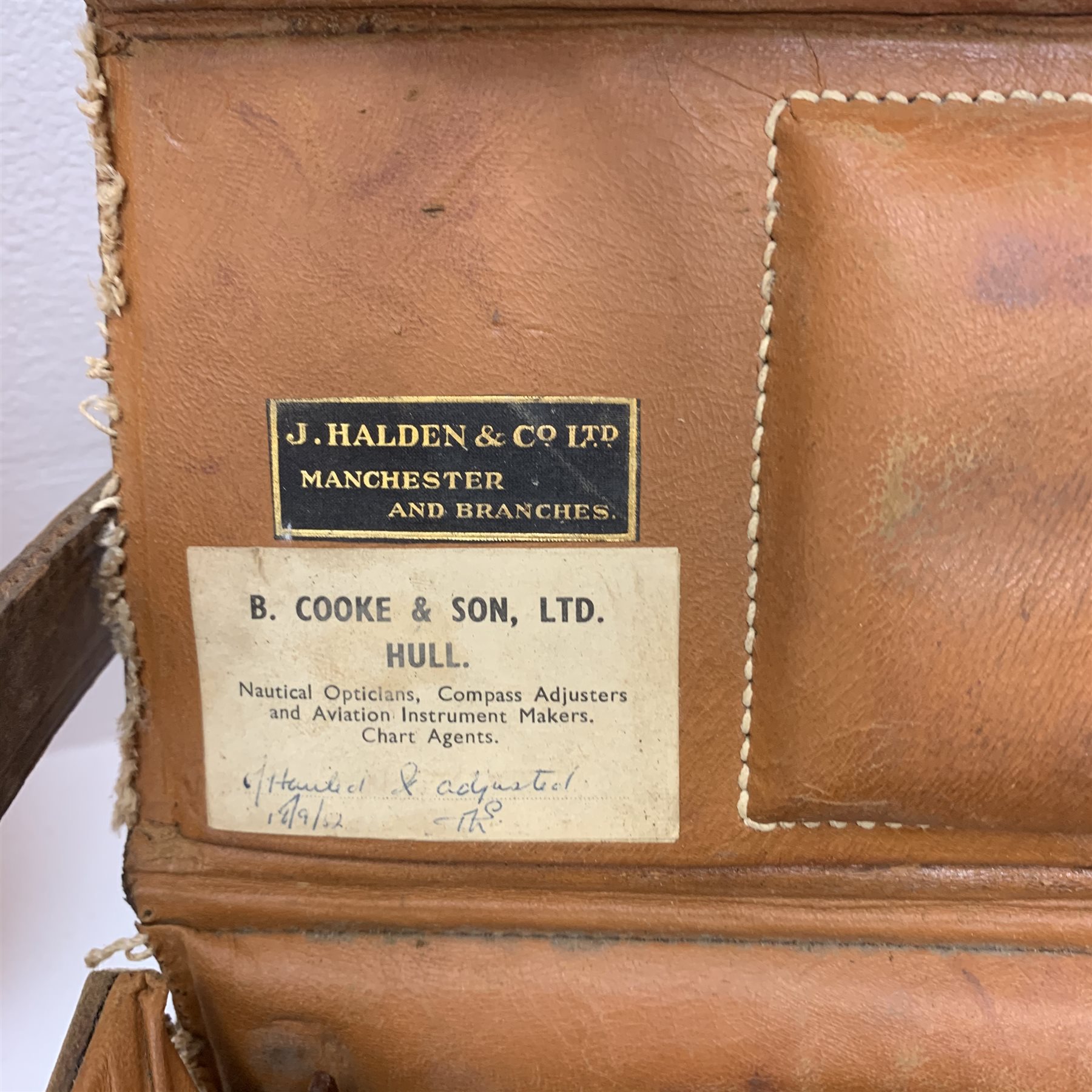 Carl Zeiss Theo 015B orange painted theodolite serial no.251267 in fitted case with accessories; E.R. Watts & Sons London level with black crackled body, serial no.1888, in calf leather carrying case; wooden folding tripod and telescopic measuring staff (4)