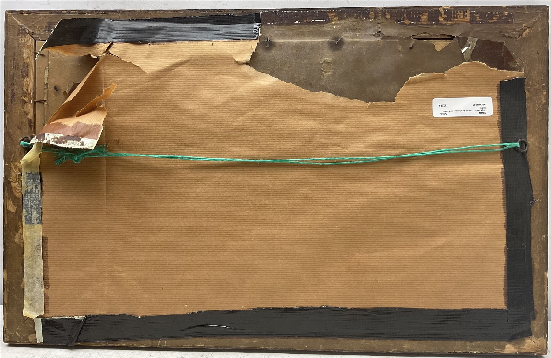 M Fox (British Early 20th Century): Winter Cottages at Dusk, watercolour signed and dated 1921, 15cm x 34cm