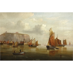 Edward King Redmore (British 1860-1941): Scarborough Fishing Boats in the South Bay, oil on canvas signed and dated 1900, 49cm x 75cm  