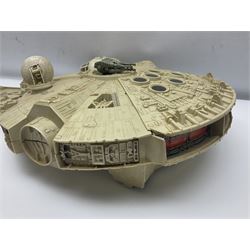 Star Wars - two unboxed vintage Star Wars vehicles comprising Millenium Falcon with 3 3/4