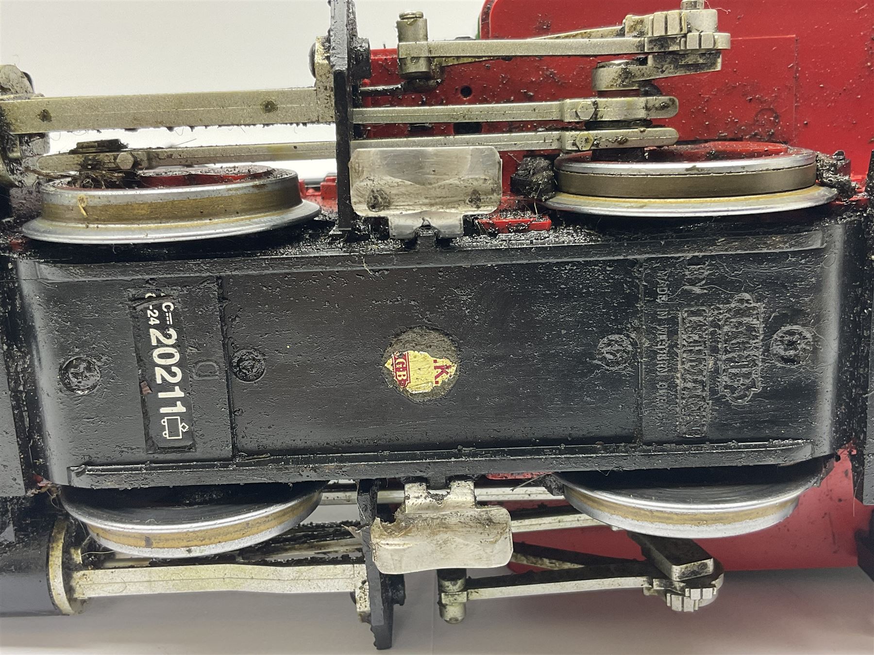 LGB (Lehmann Gross Bahn) G scale, gauge 1 0-4-0 tank locomotive, no 2774, in green, red and black livery, unboxed