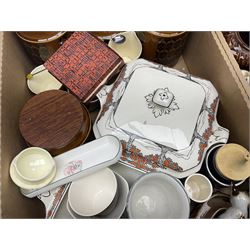 Collection of ceramics including Wade, Hornsea and similar, in four boxes 