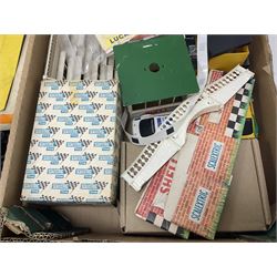 Scalextric - large collection of cars, track accessories and figures, in four boxes 