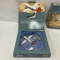 Corgi - Aviation Archive, five ‘Military Air Power’ 1:144 scale models comprising first issue 47509 Lockheed C-121A Constellation Mats; limited edition 48604 Bristol Britannia 253/CMK1 XM-496 Royal Air Force Transport Command limited edition no.1863/2700; two limited edition Thunder in the Skies models AA30005 Douglas C-47 Dakota no.1093/1900, and AA30507 Vickers V.838 Viscount no.1366/1500; limited edition AA30006 Modern Era Douglas C-47A Dakota - USAF 20th Tactical Fighter Wing no.639/1400; all boxed 
