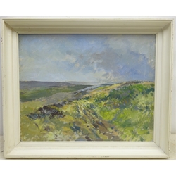 WIlliam B Dealtry (British 1915-2007): Across the Moors, oil on board unsigned 39cm x 50cm
