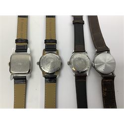 Paul Buhre RotoDato 21 jewels automatic wristwatch and nine manual wind wristwatches including Movado, Sterling, Visconte, Roamer, Avia and Ultra