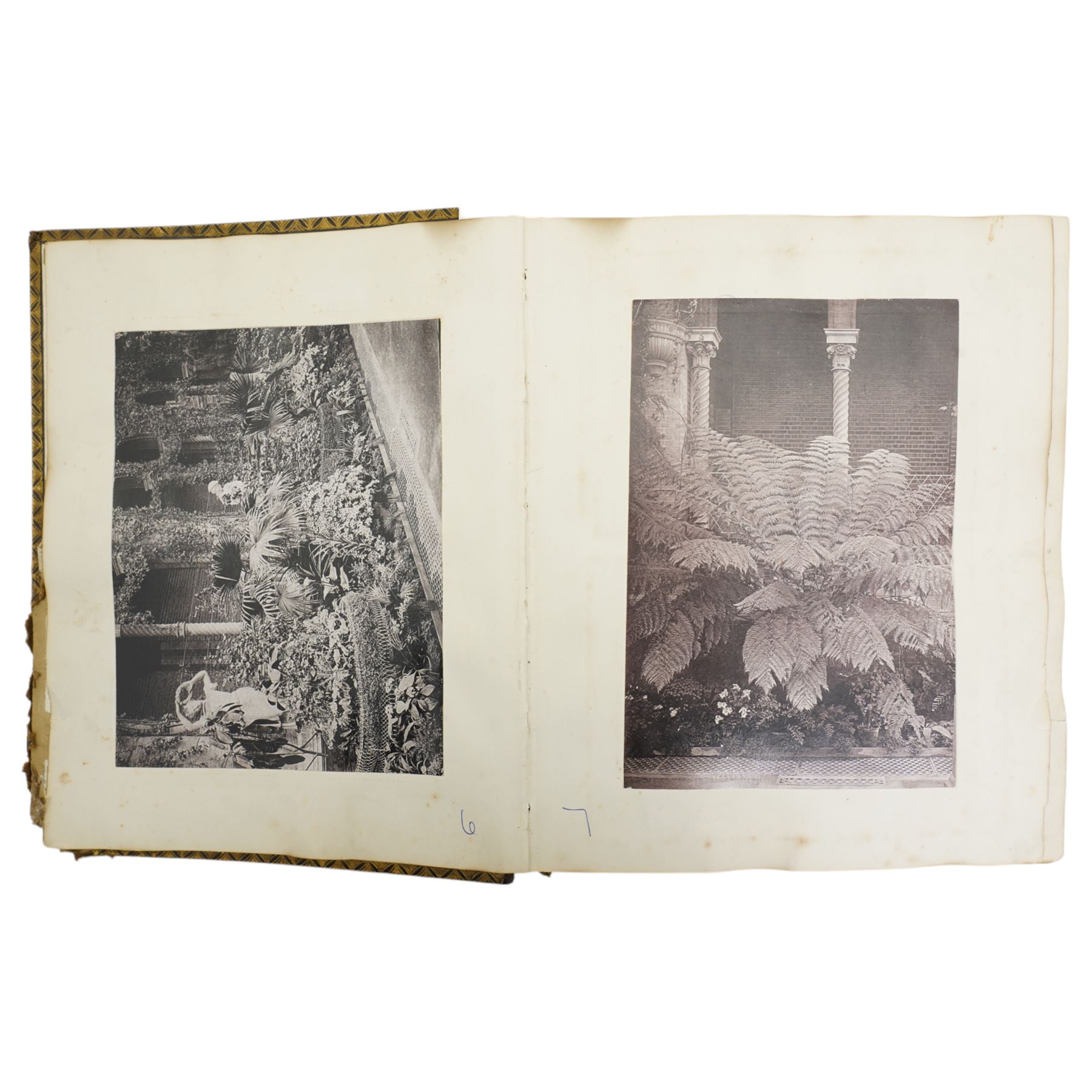 Early 20th century photograph album and contents of approximately 200 photographs and postcards including Alexandra Palace, Isle of Wight, views of Belgaum, India 1917, Palestine and Syria 1917-1919 etc, number of military glass slides and loose photographs
