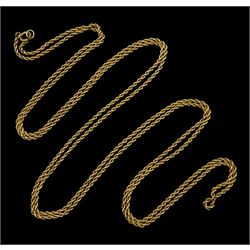 10ct gold rope twist chain necklace