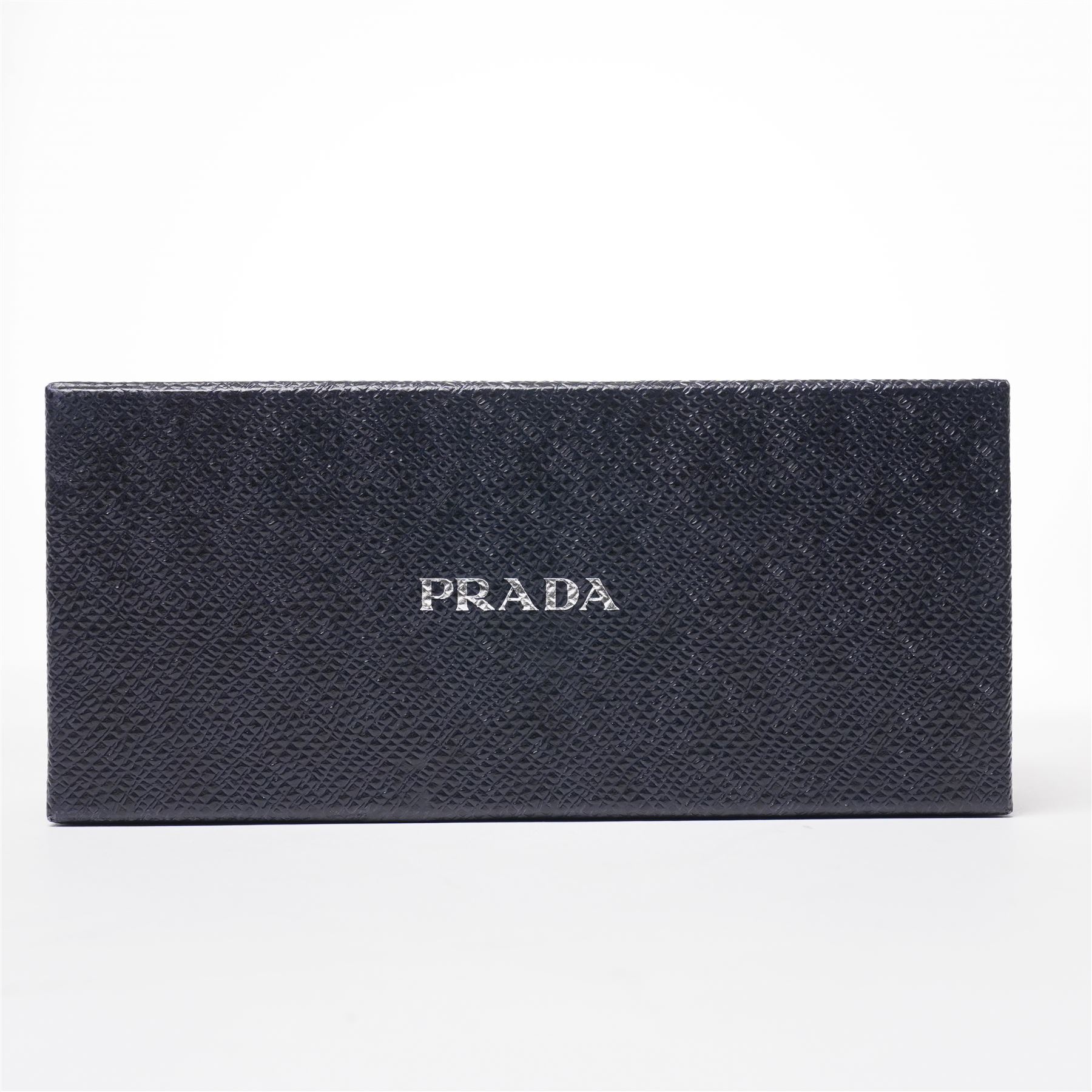 Prada - pair of cat-eye sunglasses, with green acetate frames and graduated tinted lenses, the arms in tortoiseshell finish with gold-tone ‘Prada’ branding, unused with original hard case and box