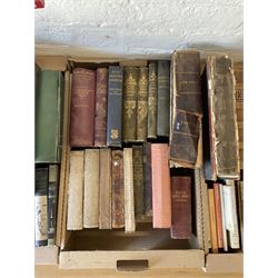 Large collection of 19th century and later books, themes including art, natural history, geography, etc, including Cassell’s Gazeteer of Great Britain and Ireland (six volumes), Tyrrell, The History of the War with Russia, Baxter’s British Flowering Plants (three volumes), Sidney, The Book of the Horse, The Book of the Dog, Bewick’s British Birds, etc (four boxes)
