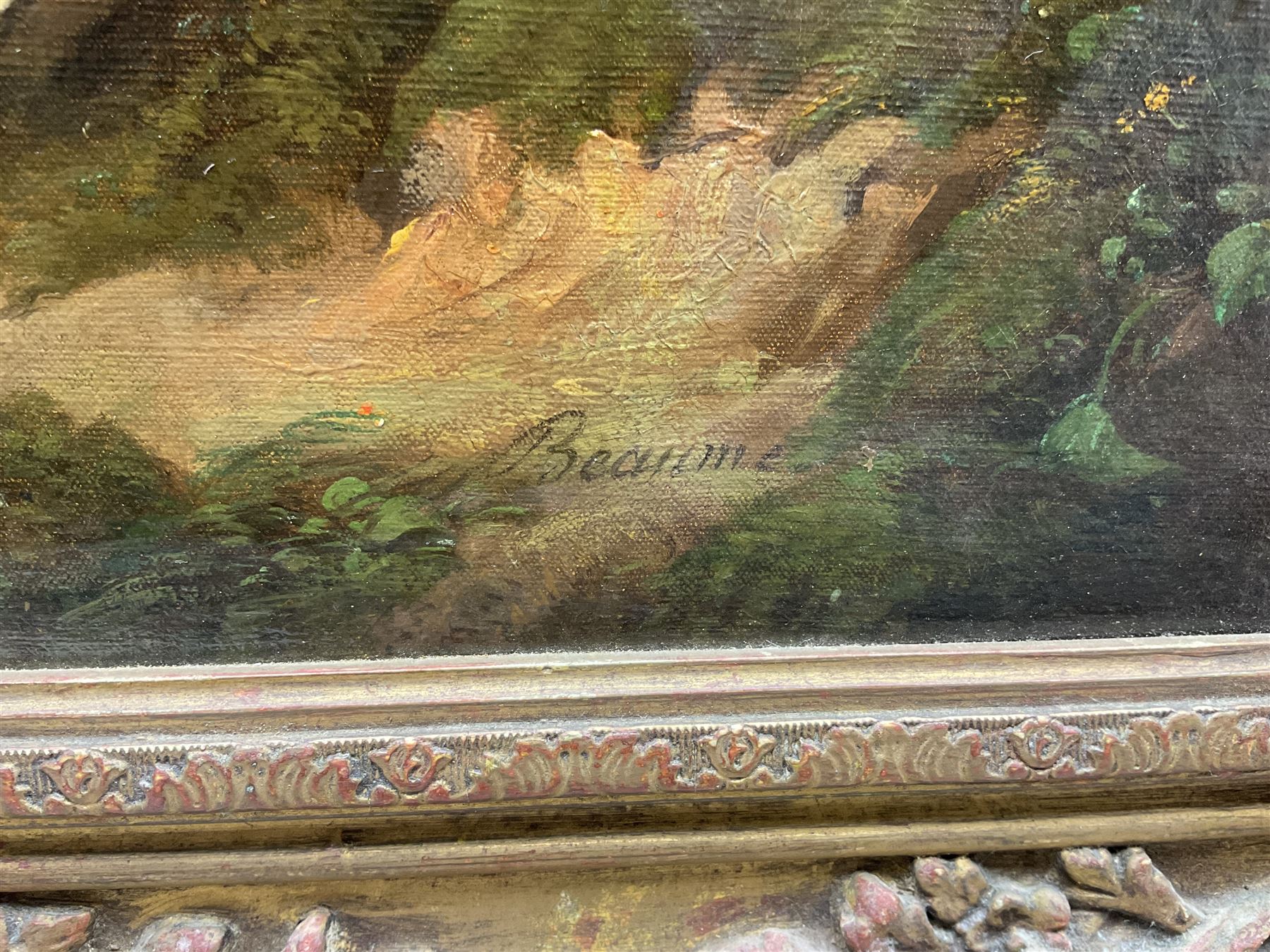 Joseph Beaume (French 1796-1885): Young Girl by a Forest Spring, oil on canvas signed 55cm x 45cm
Provenance: from The Bell Hotel, Driffield; purchased Dee Atkinson Harrison 11th February 2000 Lot 540